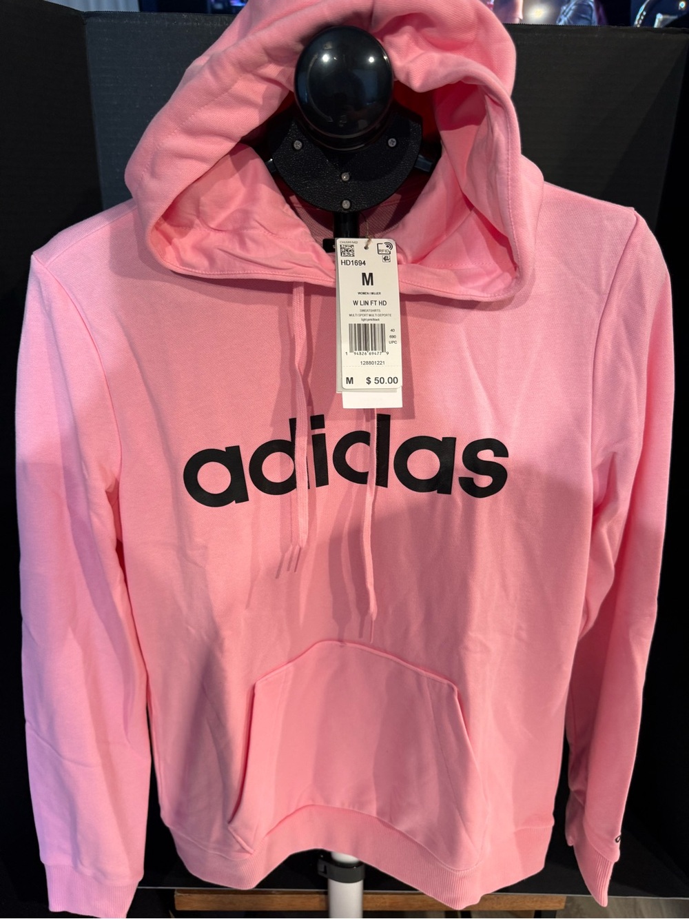 adidas Pink Women's Hoodie Sweatshirt size Medium